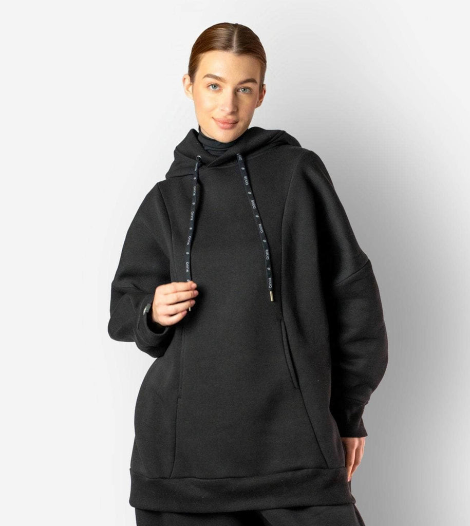 RUUQ Hoodie S-M RUUQ Oversized Hoodie Unisex in Black ROH-PC-B0012