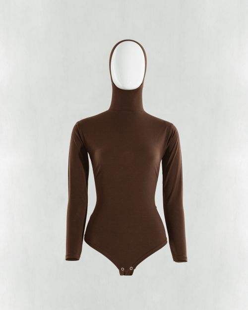 RUUQ Bodysuit Long Sleeve with Hijab Cap - Dark Chocolate – Ruuq