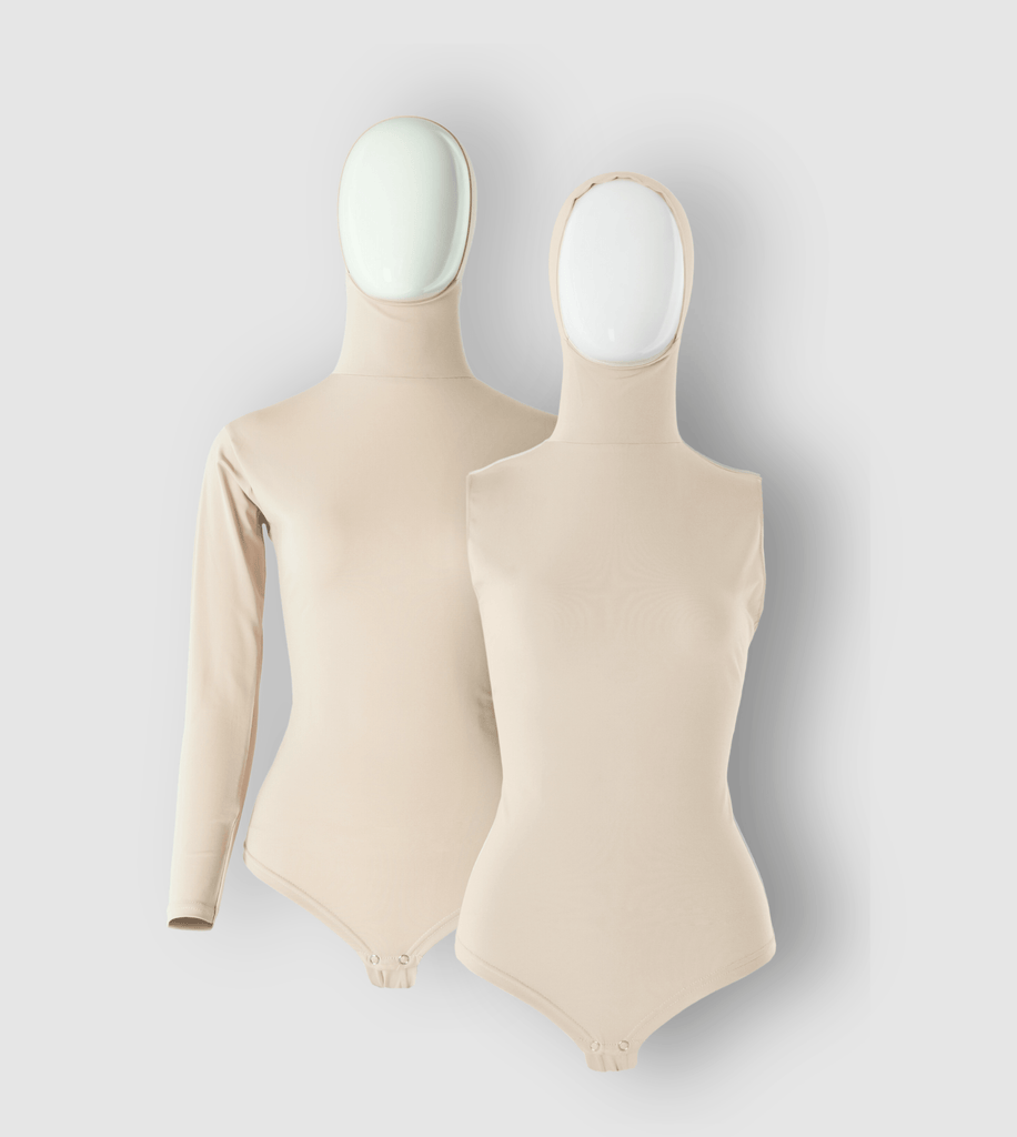 Ruuq One of Each All Buttermilk RUUQ Bodysuit Long Sleeve / Sleeveless with Hijab Cap  2-Pack