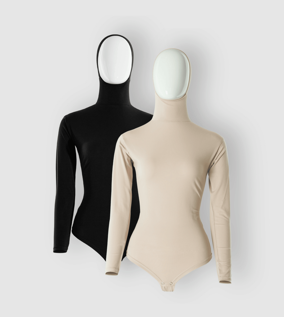 Ruuq Trial RUUQ Bodysuit Long Sleeve with Hijab Cap Black/Buttermilk 2-Pack