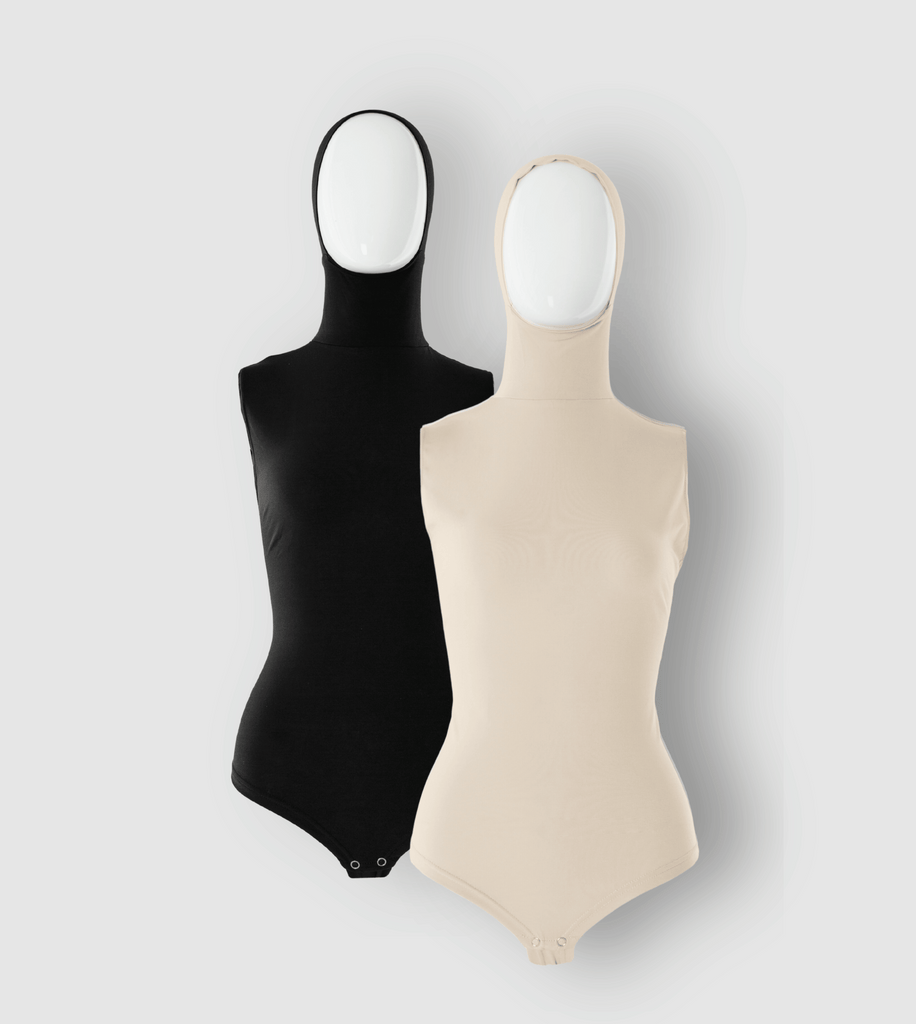 Ruuq Trial RUUQ Bodysuit Sleeveless with Hijab Cap Black/Buttermilk 2-Pack